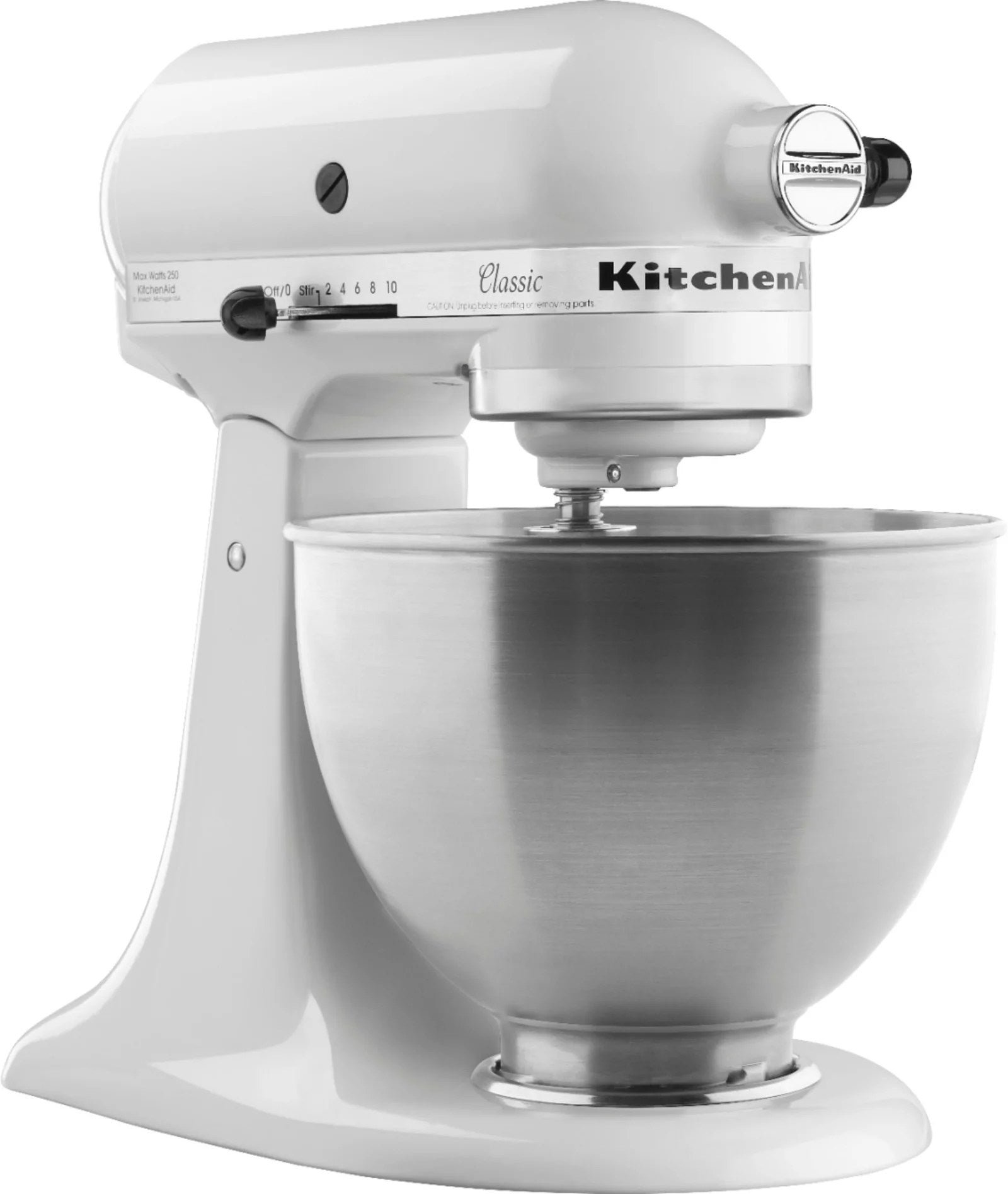 KitchenAid – Classic Series 4.5 Quart Tilt-Head Stand Mixer – White - Image 3