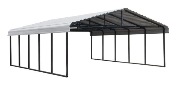 Arrow Carport, 20 ft. x 24 ft. x 7ft. Eggshell 20′ x 24′ x 7′