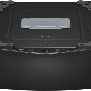 LG – SideKick 1.0 Cu. Ft. High-Efficiency Smart Top Load Pedestal Washer with 3-Motion Technology – Black steel