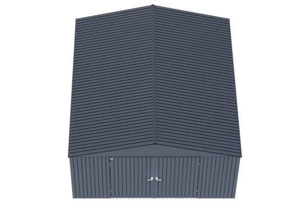 Arrow Shed Elite 14′ x 16′ Outdoor Lockable Gable Roof Steel Storage Shed Building, Anthracite - Image 13