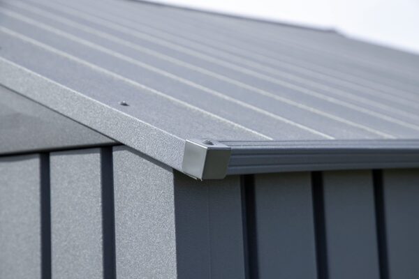 Arrow Shed Elite 14′ x 16′ Outdoor Lockable Gable Roof Steel Storage Shed Building, Anthracite - Image 16